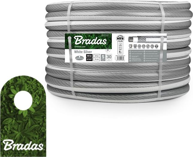 Bradas Wąż ogrodowy 3/4" 50m NTS WHITE SILVER WWS3/450 BRADAS 5380