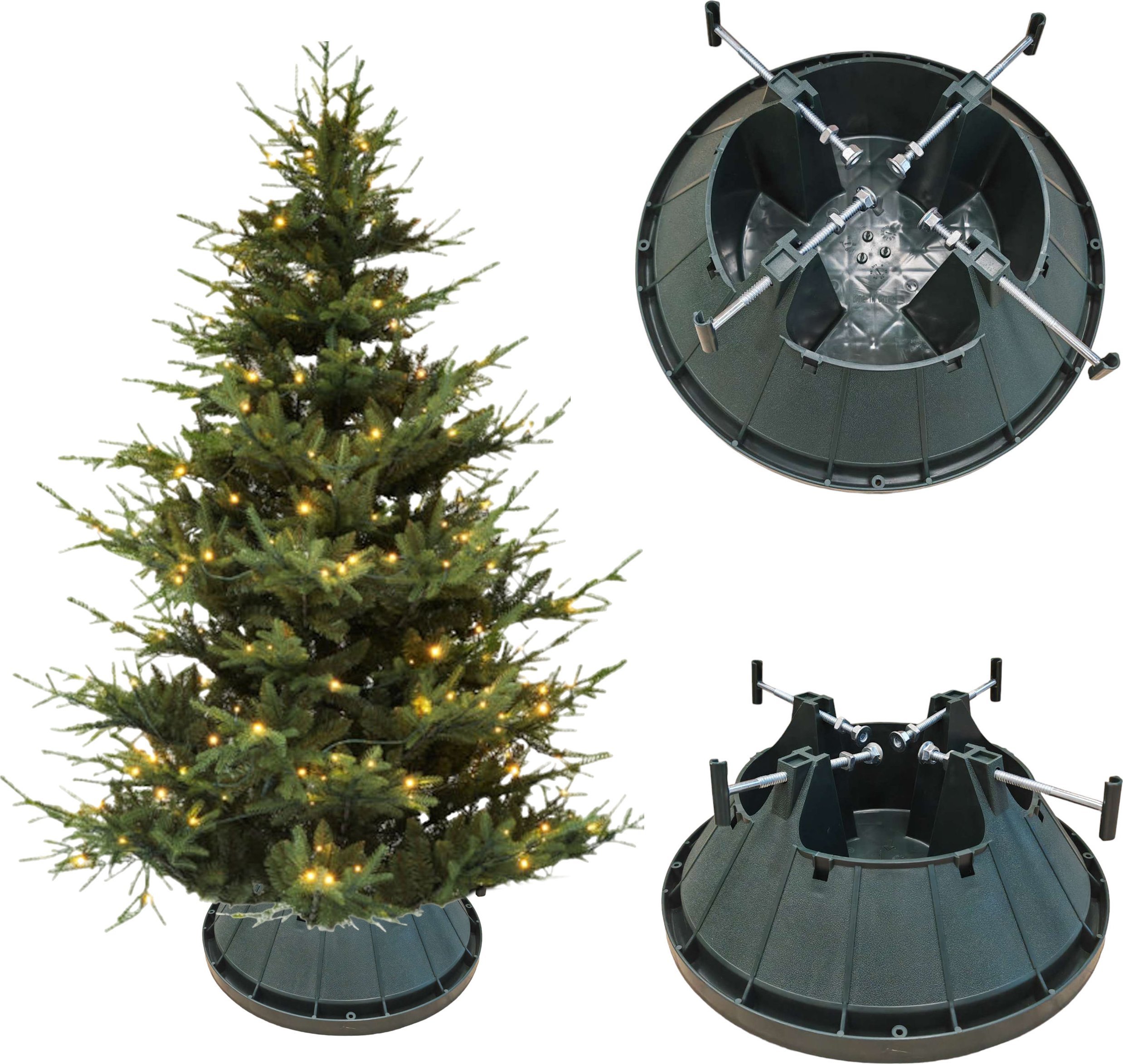 Coil Coil stojak pod choinkę solidny choinkowy duży do drzewka max 2.2m podstawka zielony