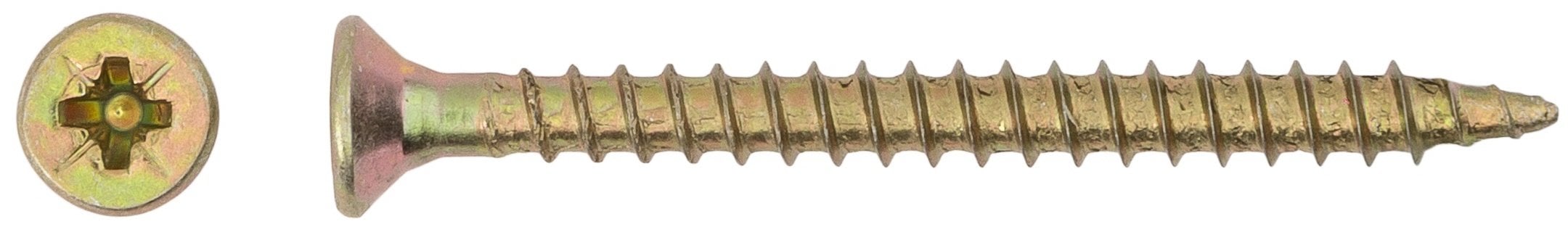 CHIPBOARD SCREW 3.0X35 YLW ZP 25PCS G1