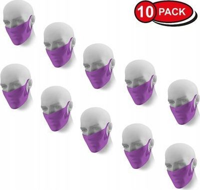 Maska Ochronna Wielorazowa Antywirusowa Dwuwarstwowa Fioletowa 10 szt.