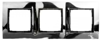 Kontakt-Simon Ramka potrójna ciemna stal - DR3/67