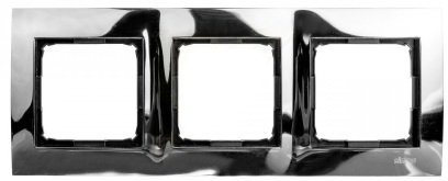 Kontakt-Simon Ramka potrójna ciemna stal - DR3/67