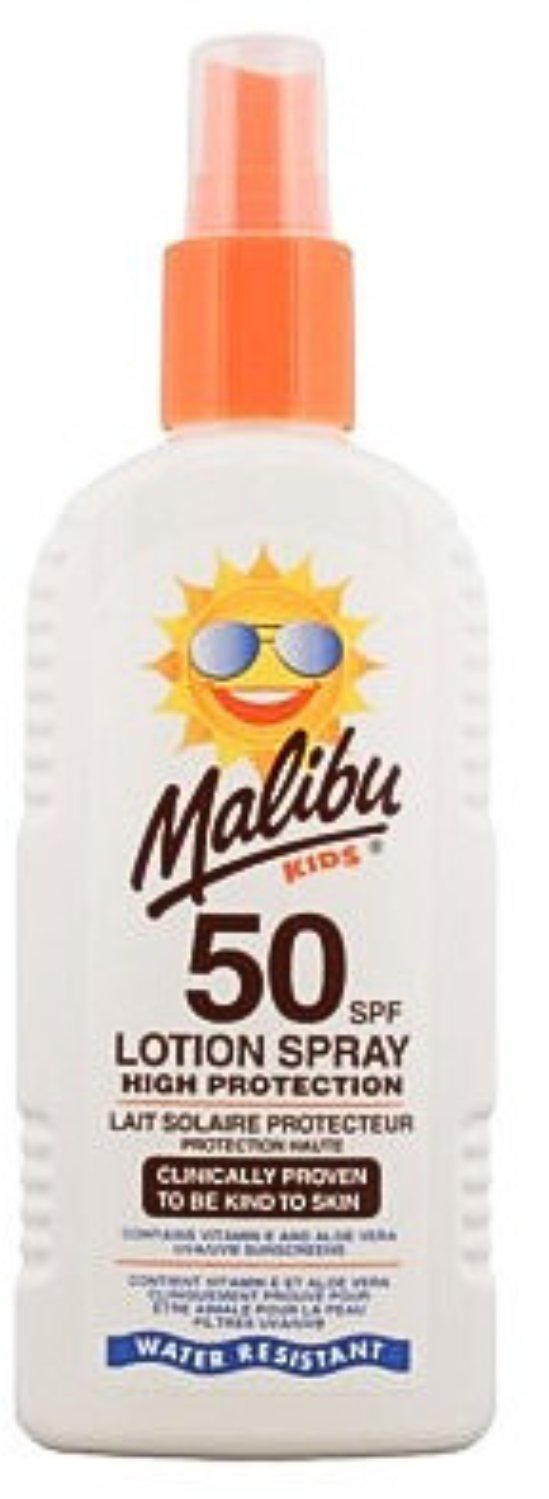 Malibu Kids Lotion Spray SPF50 Wodoodporny Spray Dla Dzieci 200ml