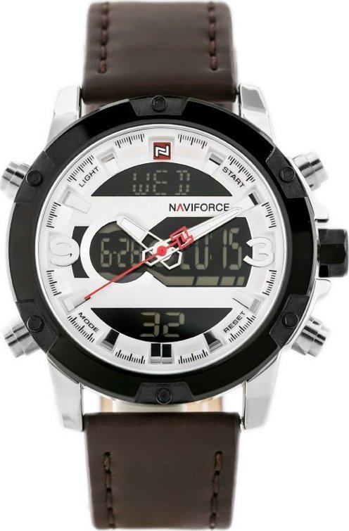 Zegarek ZEGAREK MĘSKI NAVIFORCE - NF9097 (zn043a) - brown/silver