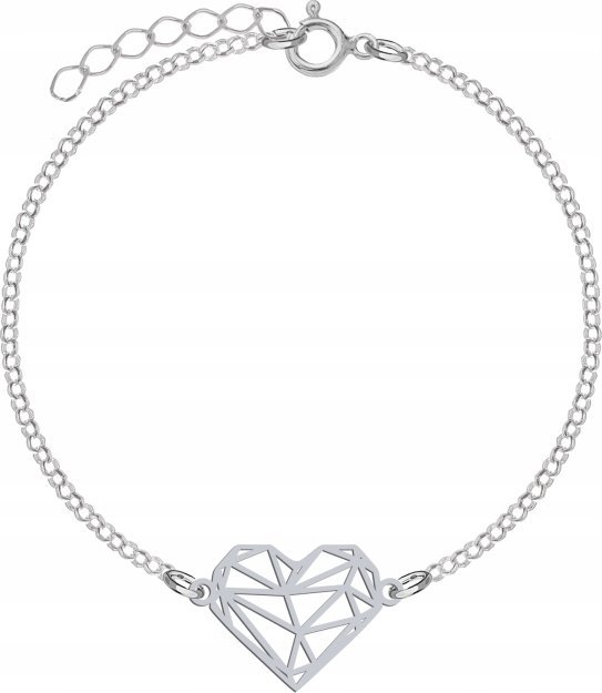 Radziszewska Jewellery Srebrna Bransoletka AŻUROWE SERCE DEDYKACJA