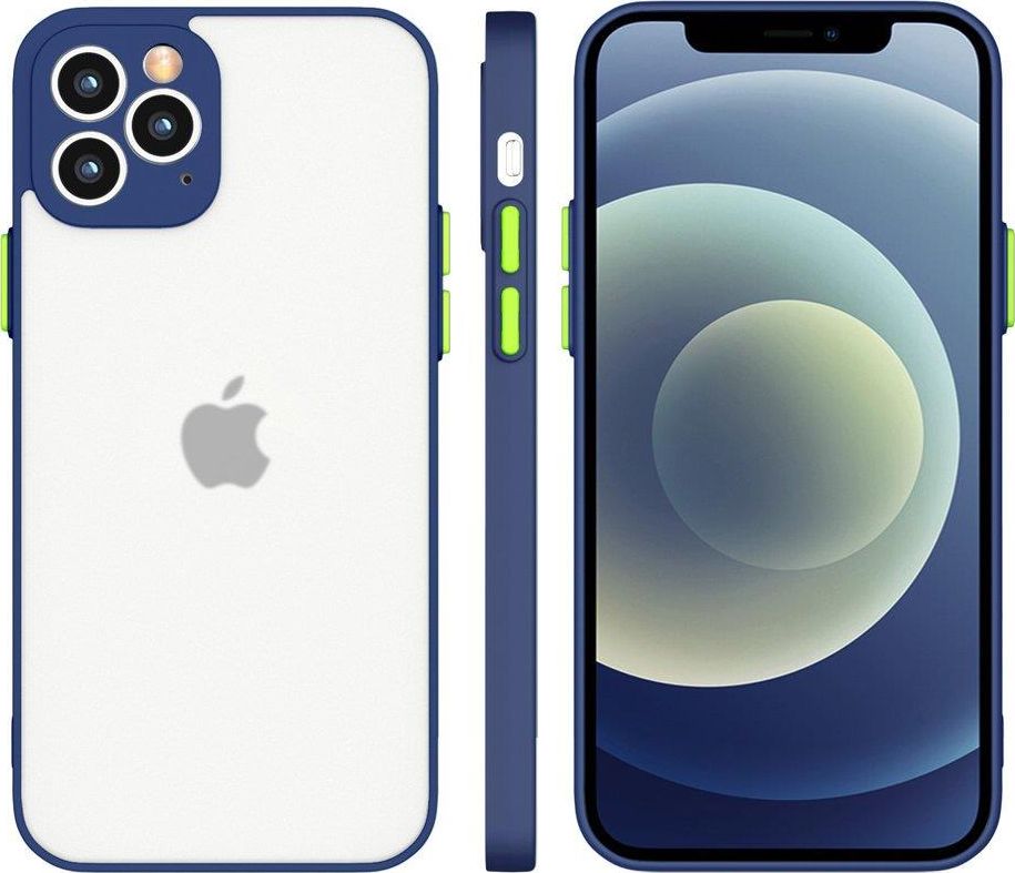 Hurtel Milky Case silikonowe elastyczne półprzezroczyste etui do Samsung Galaxy S21+ 5G (S21 Plus 5G) granatowy