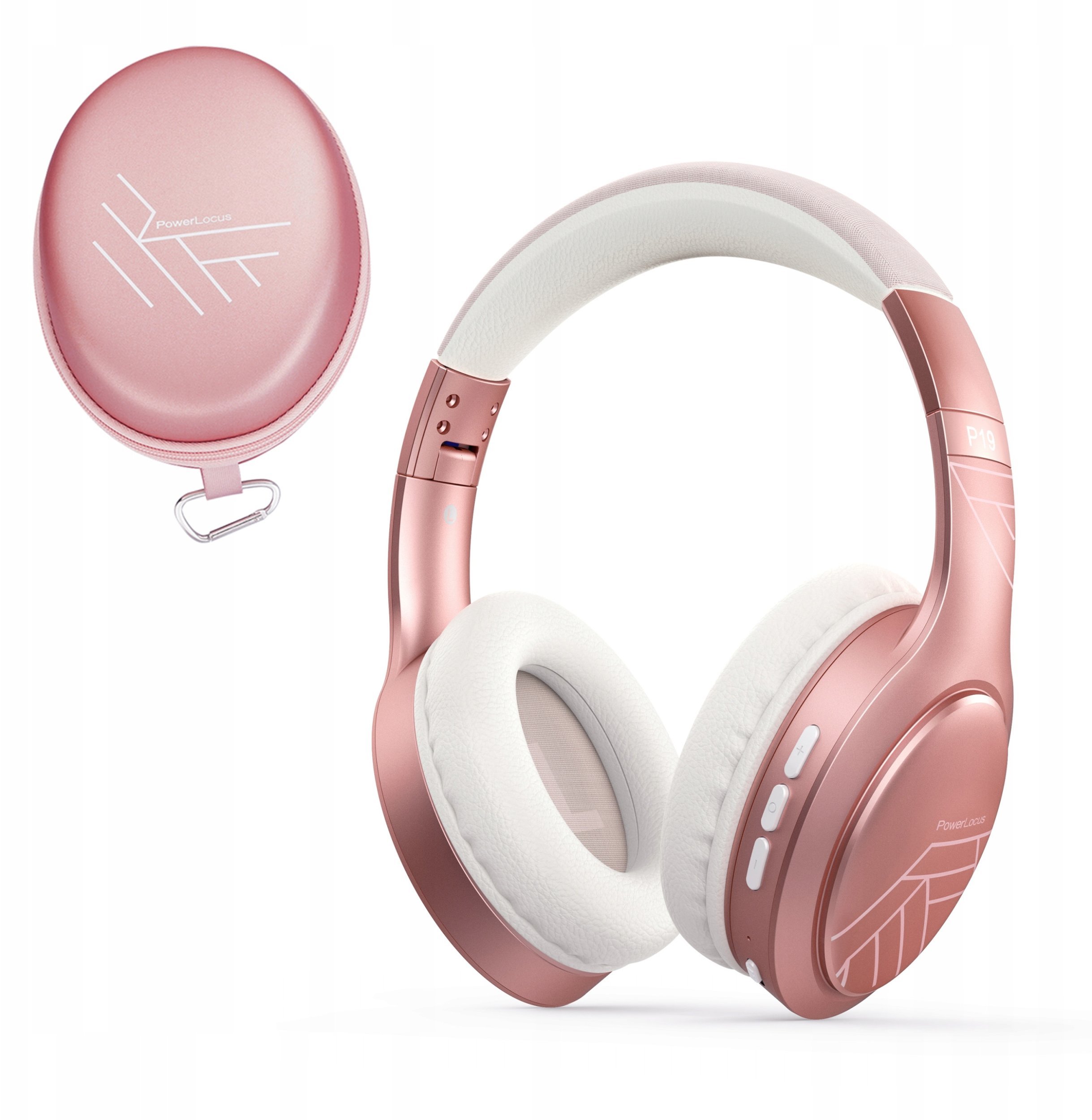 PowerLocus Bluetooth Headphones P19 Rose Gold
