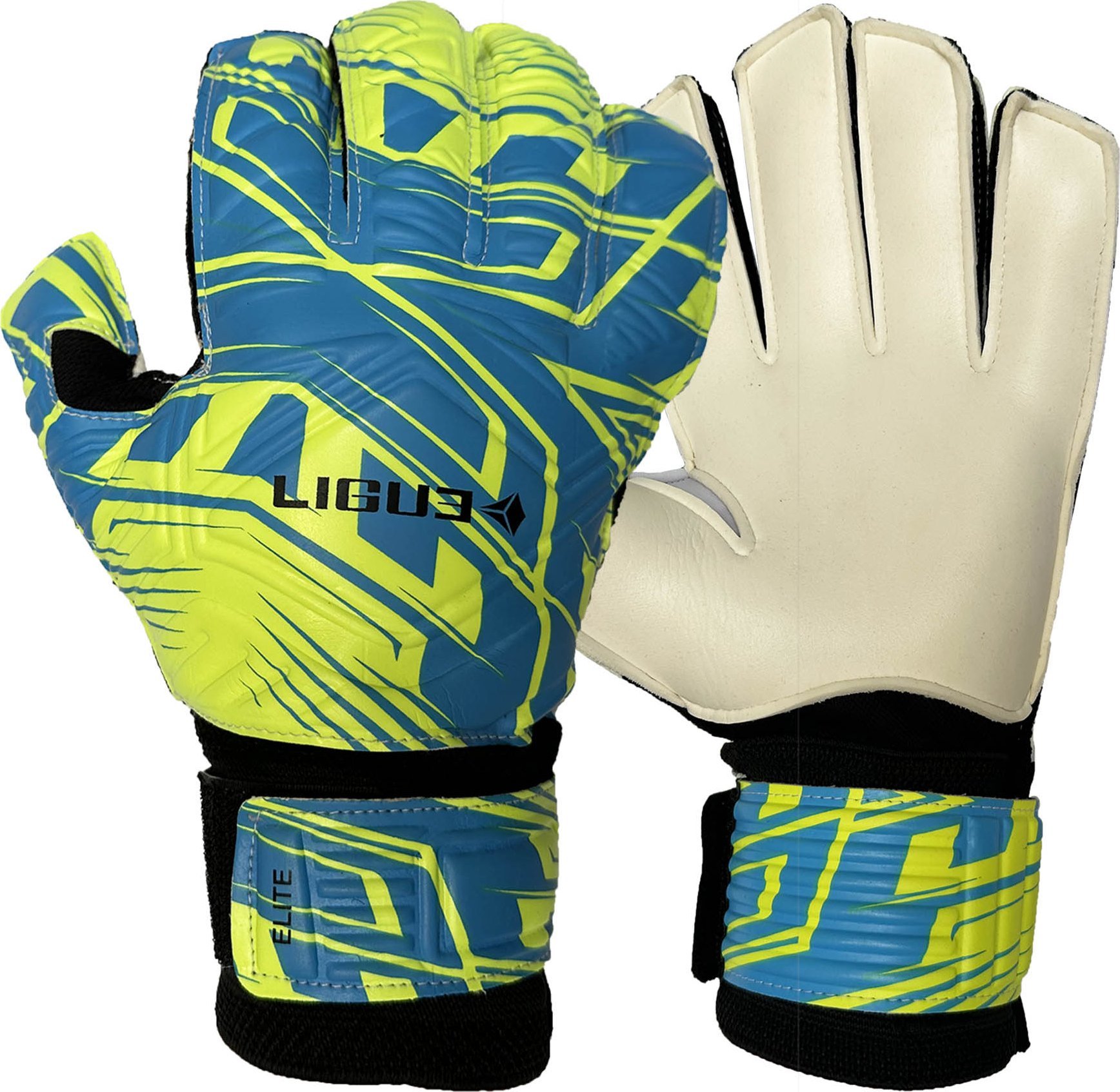 Ligue Rękawice bramkarskie Ligue Elite white-neon yellow-blue 9