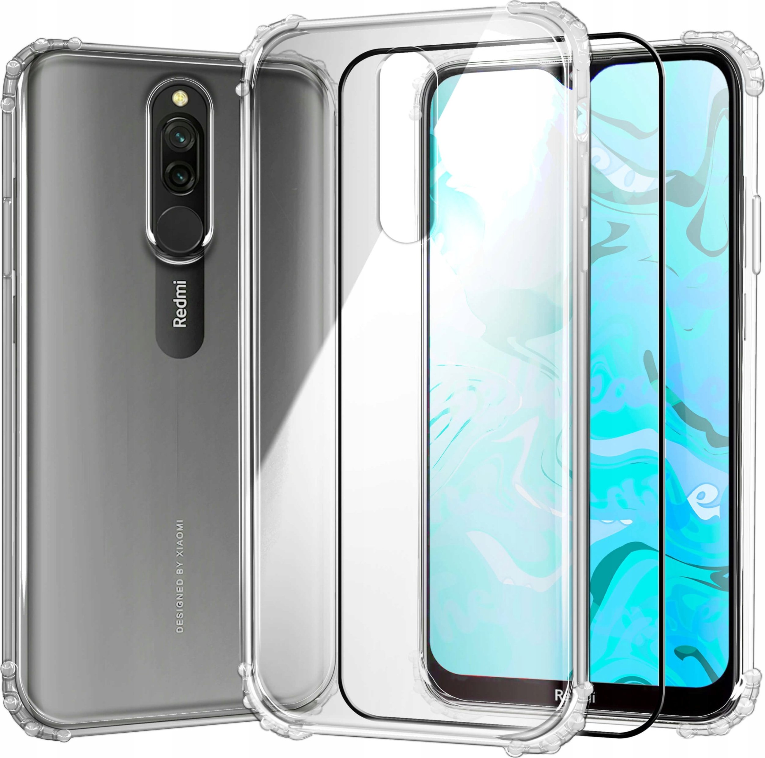 Hello Case ETUI PANCERNE DO XIAOMI REDMI 8 | CASE SILIKON GUMA SLIM ANTI SHOCK SZKŁO