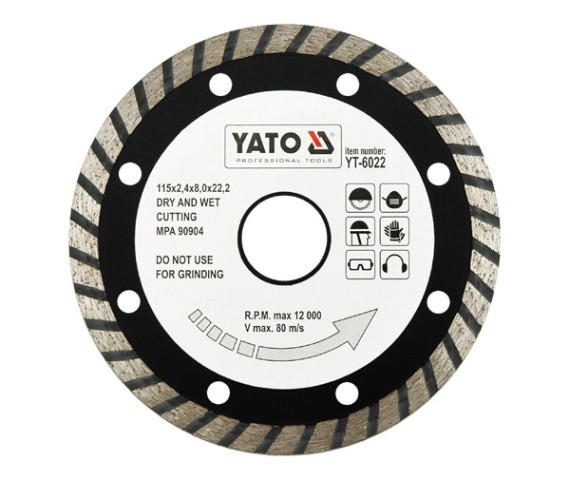 Yato Tarcza diamentowa turbo 115x2,4x22mm YT-6022