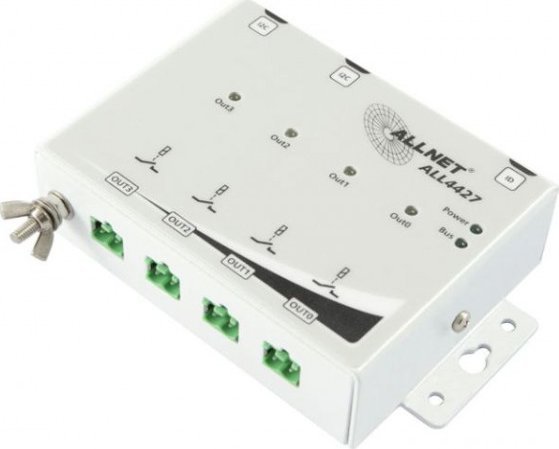 System przekazu sygnału AV Allnet MSR IO ALL4427 4 Port 250V/10A Przekaźnik w obudowie WYJŚCIE
