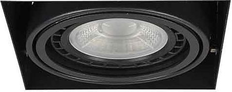 Azzardo Wpust wpuszczany kostka czarny AZzardo NOVA GIPS AZ2872