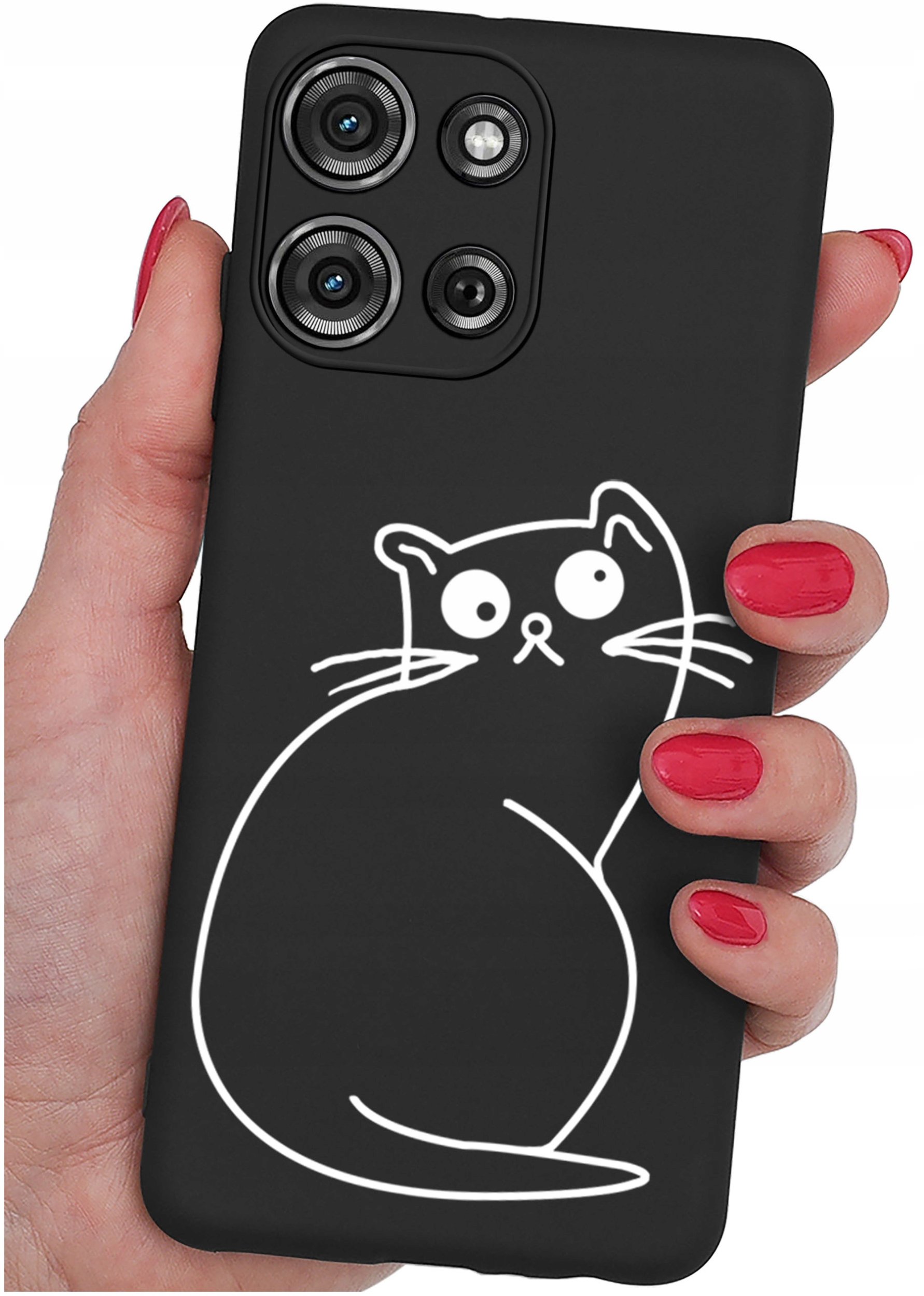 Etui do Motorola G75 5G | WZORY | SILIKONOWE MATT SZKŁO 9H