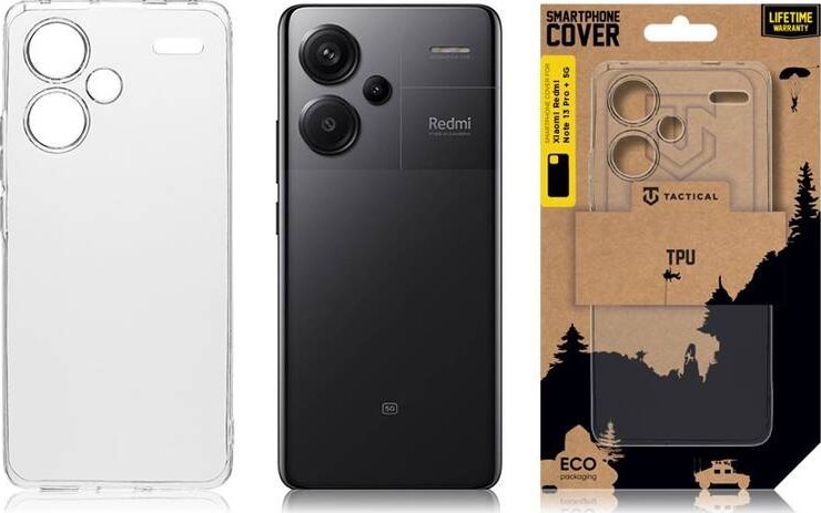 Tactical TPU Cover for Xiaomi Redmi Note 13 Pro+ 5G Transparent standard