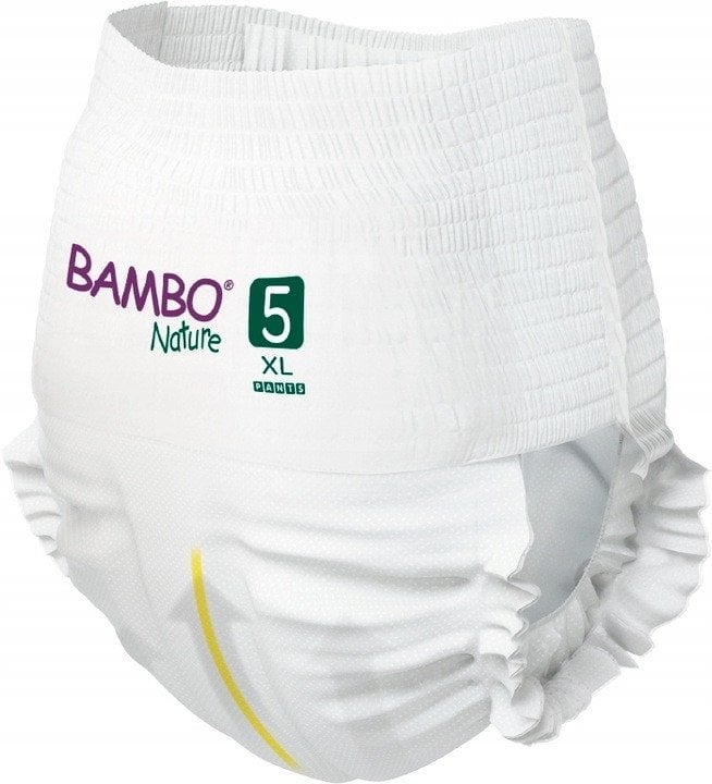 Sauskelnės-kelnaitės Bambo Nature , 5 dydis, 12-18 kg 38 vnt/pak.