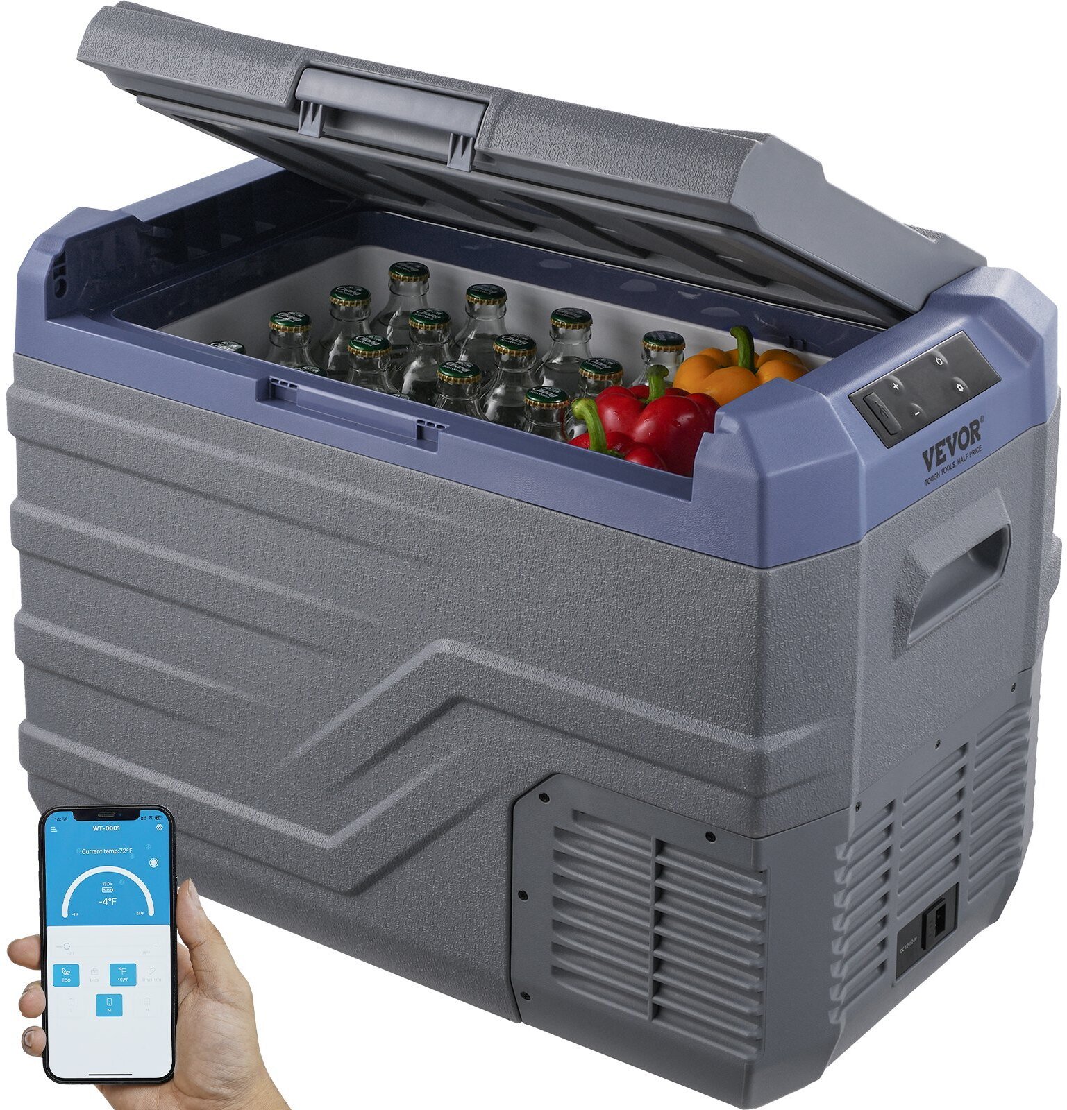 Lodówka turystyczna samochodowa przenośna z zamrażalką kompresorowa 37L 60W