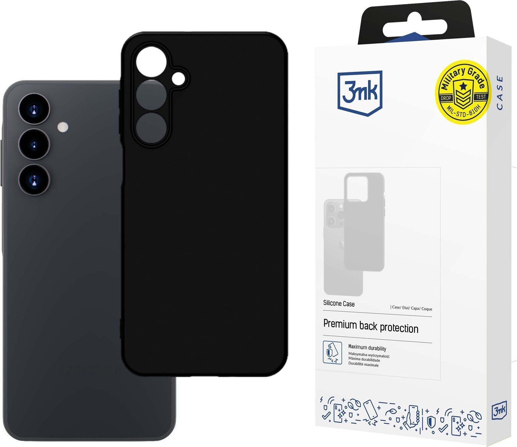 Etui 3MK Silicone Case do Samsung Galaxy A16 czarny