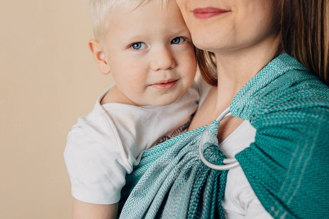 LennyLamb Chusta kółkowa LennyLamb - Jodełka Ombre Zieleń 1.8 m.