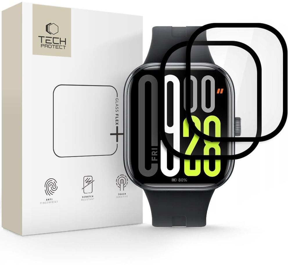SZKŁO HYBRYDOWE TECH-PROTECT GLASS FLEX+ 2-PACK XIAOMI REDMI WATCH 5 BLACK