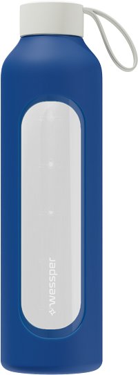Wessper Butelka motywacyjna 1 litr - niebieska