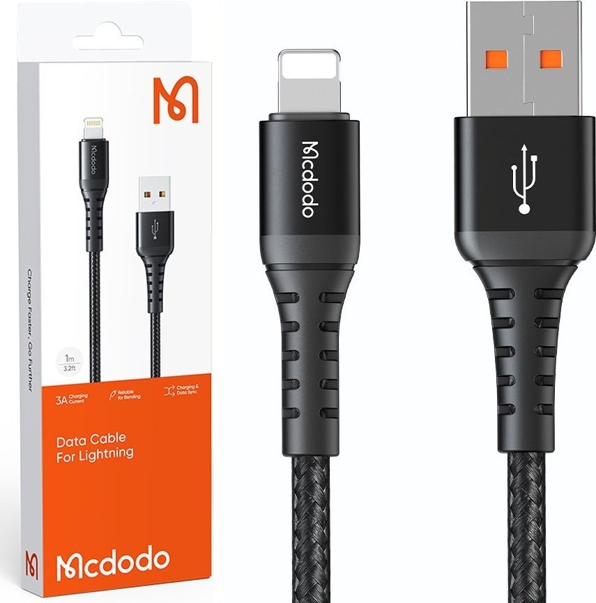 Kabel USB Mcdodo USB-A - Lightning 3 m Czarny