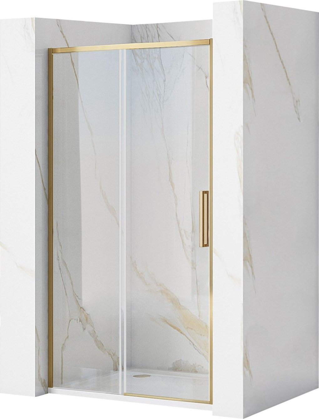 Rea Drzwi Prysznicowe Przesuwne REA Rapid Slide 110 Złote Szczotkowane