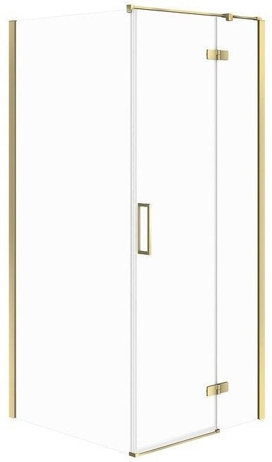 KABINA PRYSZNICOWA NAROŻNA CITY ZŁOTA 80X80X195 PRAWA SZKŁO TRANSPAREN