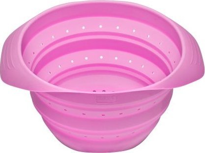 Lurch Cedzak składany, silikon, 19 x 22 x 3,5 cm, 2,0 l, różowy / Lurch