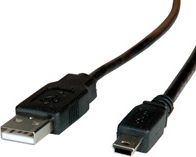 Kabel USB Roline USB-A - 0.8 m Czarny (11.02.8708)