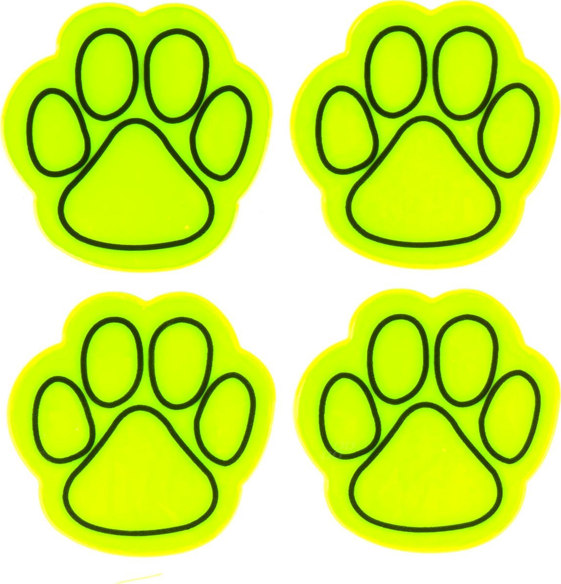 AMiO Naklejki fluorescencyjne odblaskowe ostrzegawcze dla dzieci stopki amio-03940