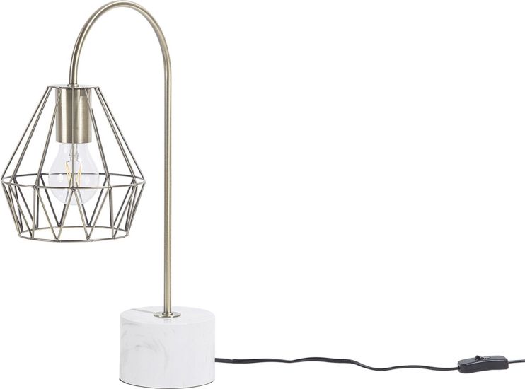 Lampka biurkowa Beliani srebrna (83451)