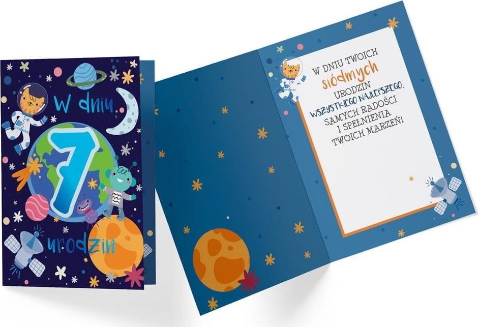 KUKARTKA Karnet PR-330 Urodziny 7 chłopiec