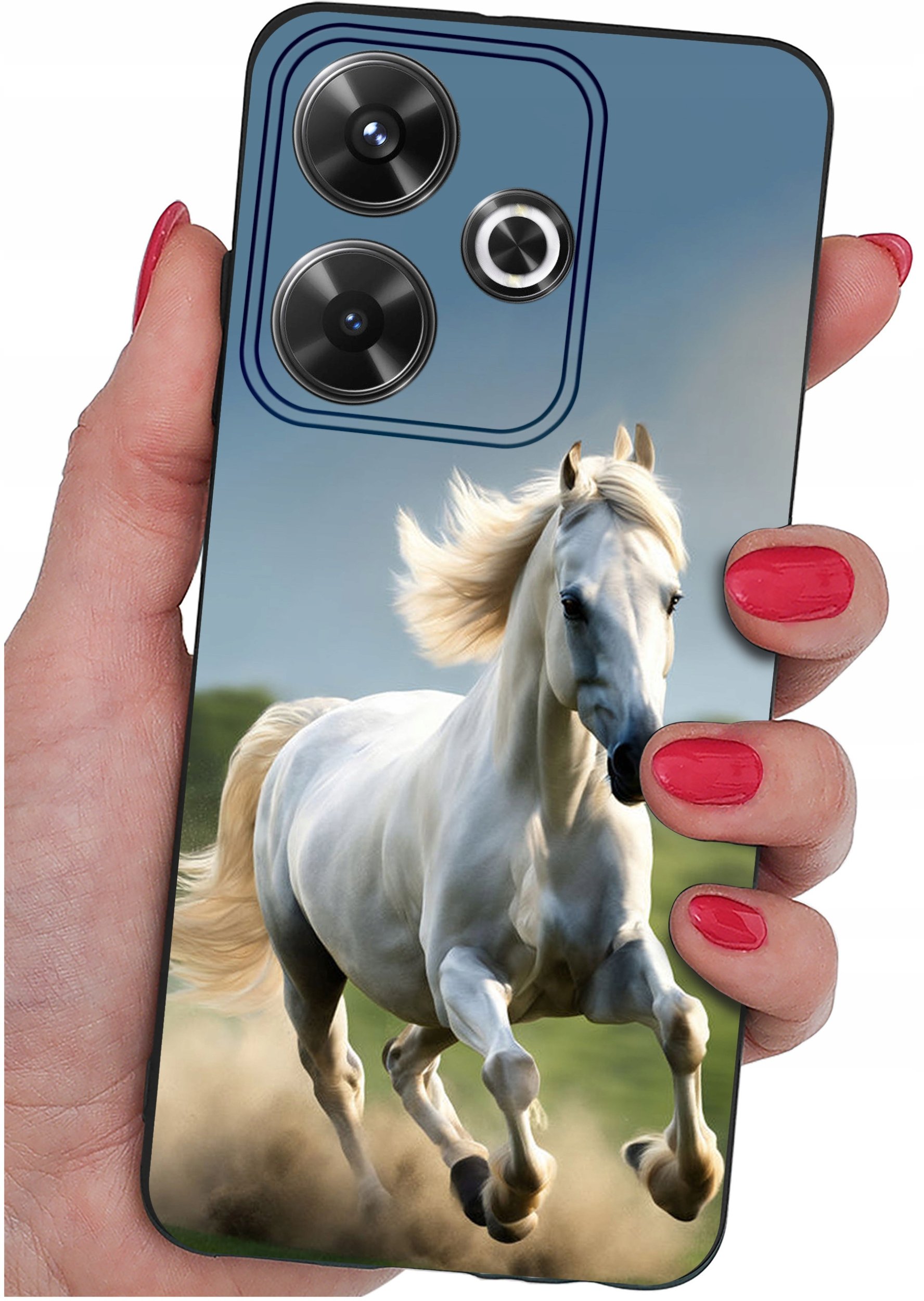 Etui do Xiaomi Redmi 13 4G WZORY |SILIKONOWE MATT CASE + SZKŁO 9H