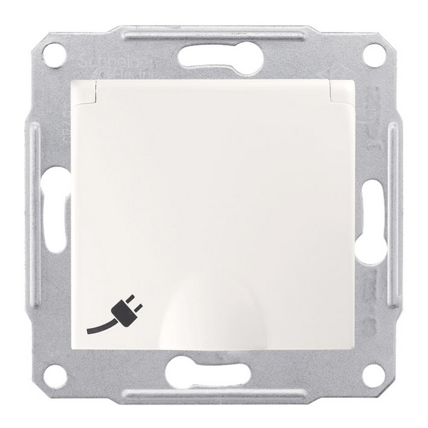 Schneider Electric Gniazdo hermetyczne 1-krotne SEDNA z/u 16A IP44 z klapką kremowe - SDN2800323