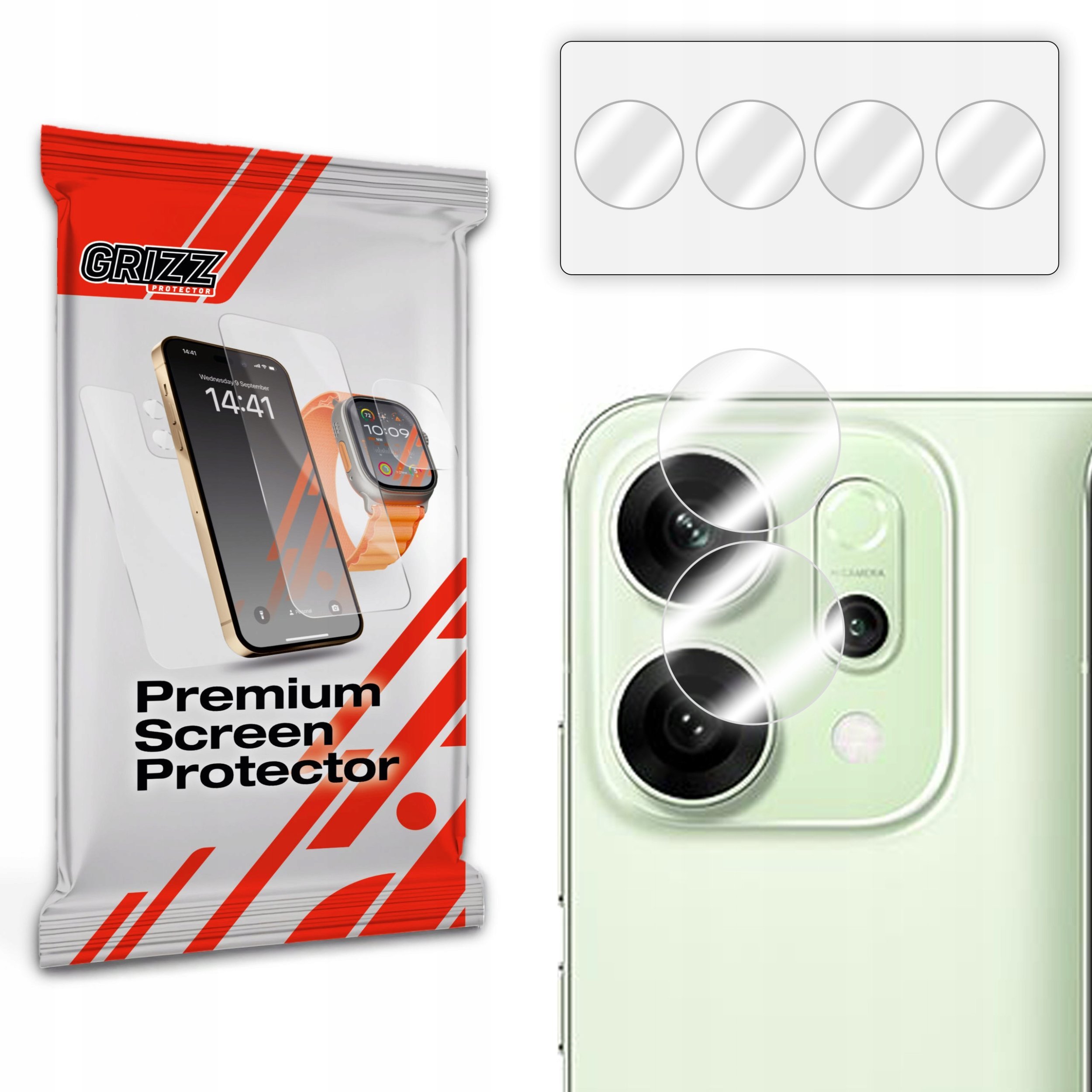 Szkło na aparat GrizzGlass HybridGlass Camera do Oppo Reno14