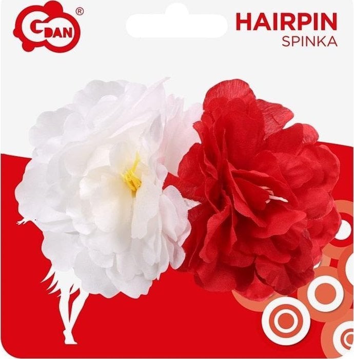 GoDan Spinka duża białe i czerwone płatki