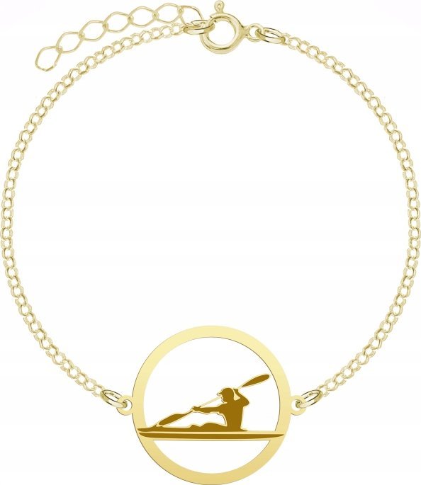 Radziszewska Jewellery Pozłacana Bransoletka Kajakarstwo GRAWER GRATIS