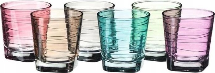 Leonardo - Zestaw 6 kolorowych szklanek 250ml Vario