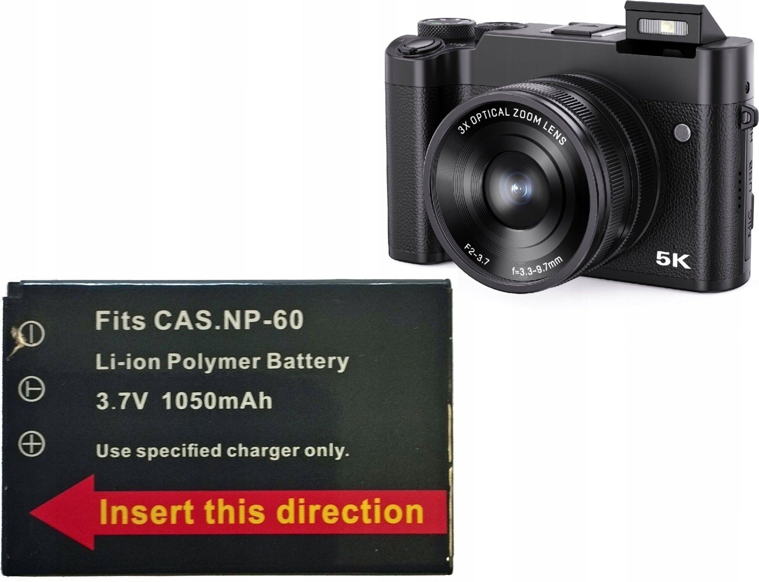 Akumulator Bateria do Aparatu XREC BLS-205X BLS205X 205X 1050mAh / NP-60