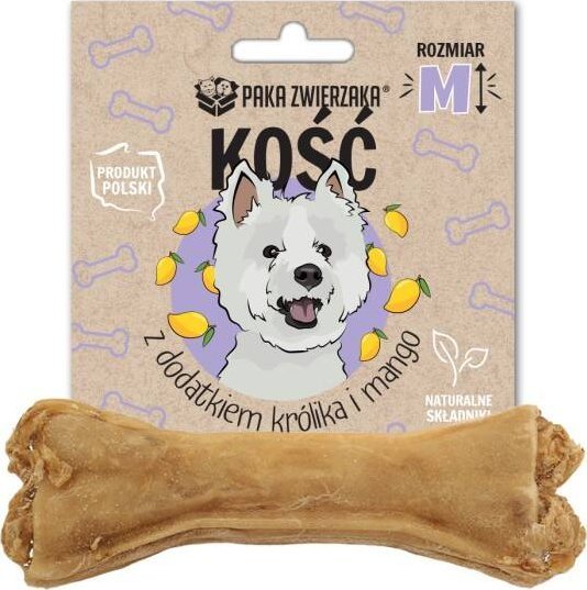 Paka Zwierzaka PAKA ZWIERZAKA - kość z dodatkiem królika i mango M (12 cm)