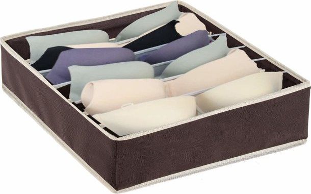 Springos Organizer do szuflady na bieliznę z 7 przegródkami brązowy UNIWERSALNY