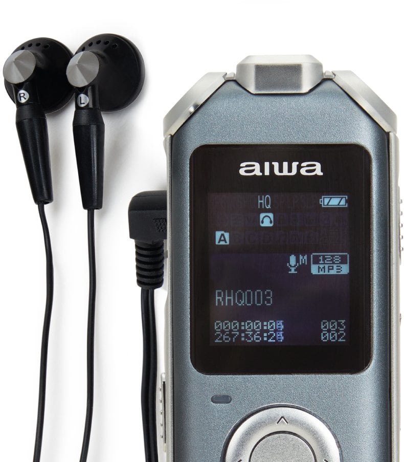 Dyktafon AIWA cyfrowy dyktafon szary 16 GB DVR-M700 DVR-M700 (8435256810998)