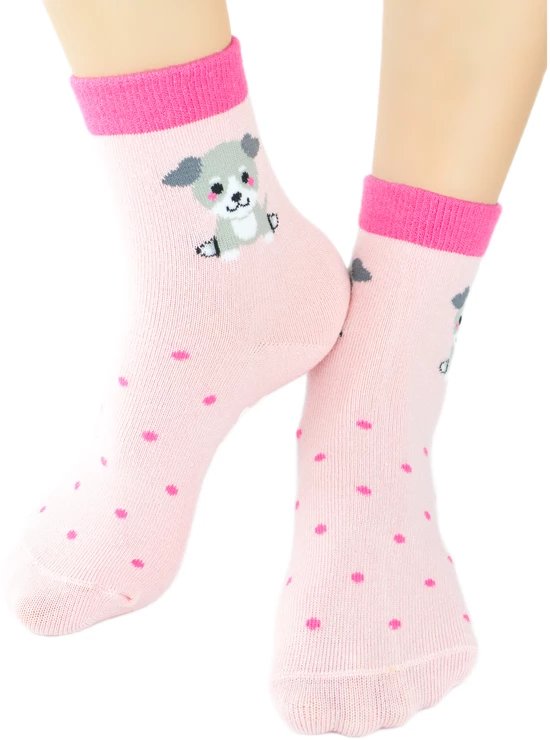 Skarpety dziewczęce bawełniane z ABS SB007-G-03-F EUR 27-30