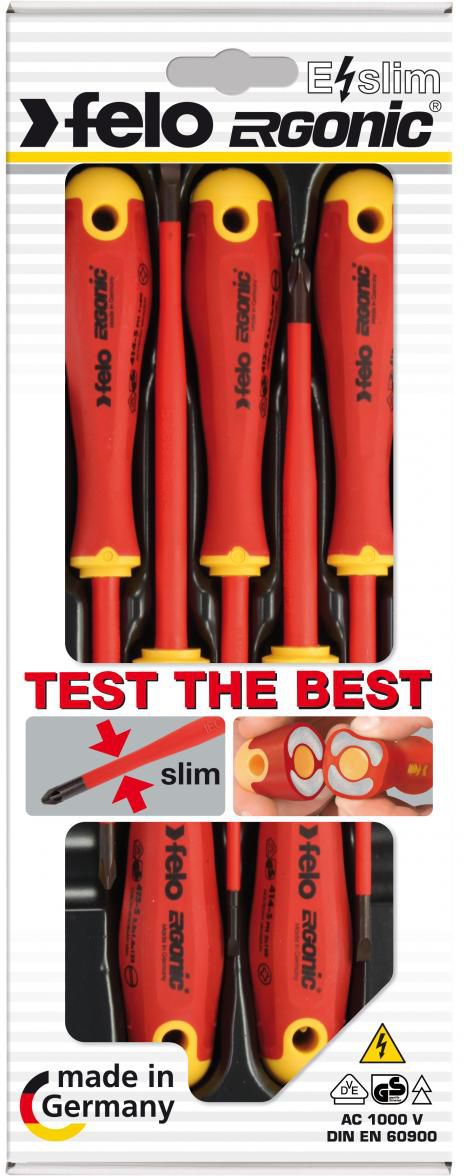 Felo Zestaw wkrętaków izolowanych Ergo Slim 5szt. (41385198)