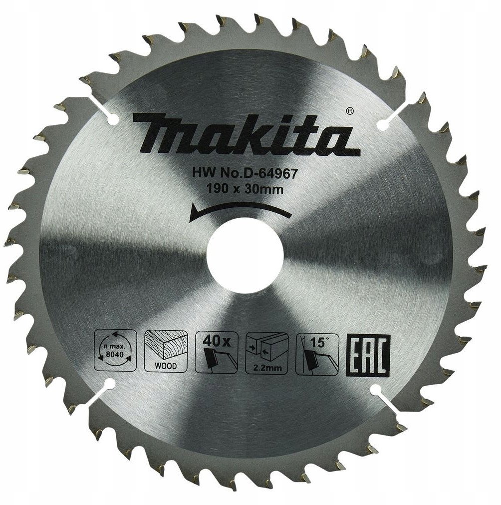 Makita Cutting disc for wood MAKITA 190x30mm 40T