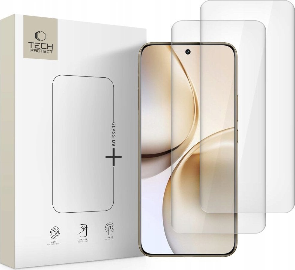 SZKŁO HARTOWANE TECH-PROTECT GLASS UV+ 2-PACK REALME 14 PRO+ PLUS 5G CLEAR