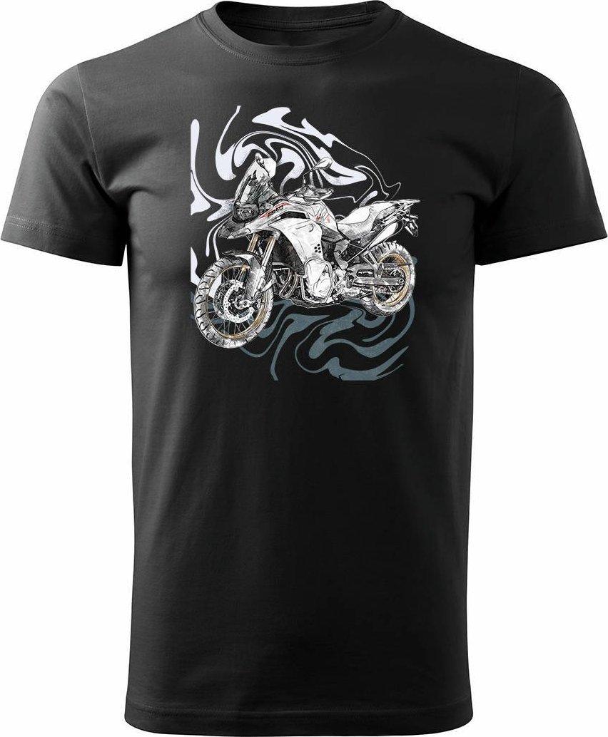 Topslang Koszulka motocyklowa z motocyklem na motor BMW GS F850 męska czarna XXL