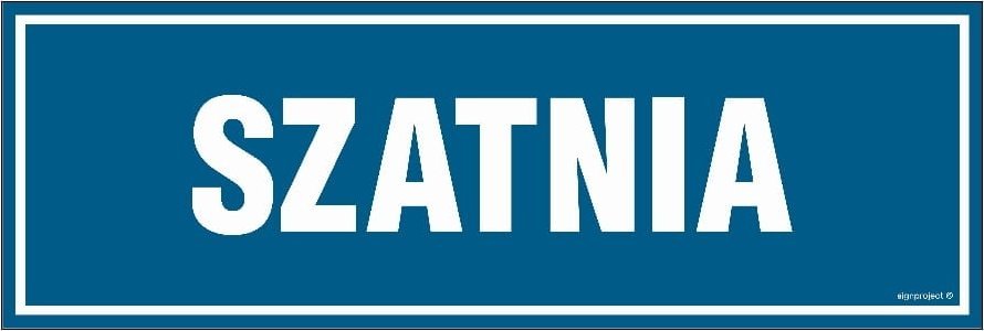 Mój dom Szatnia - Tabliczka Znak 300X100 Pn - Płyta 1Mm Z Przylepcami Libres Polska Sp Sgp-Pa007_300X100_Pn 5904937432314