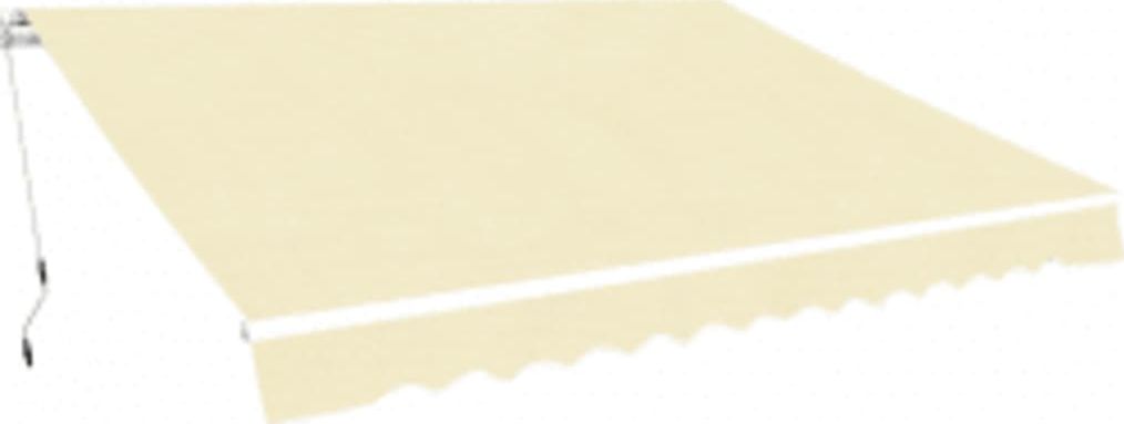 vidaXL Markiza zwijana ręcznie, 600 cm, kremowa