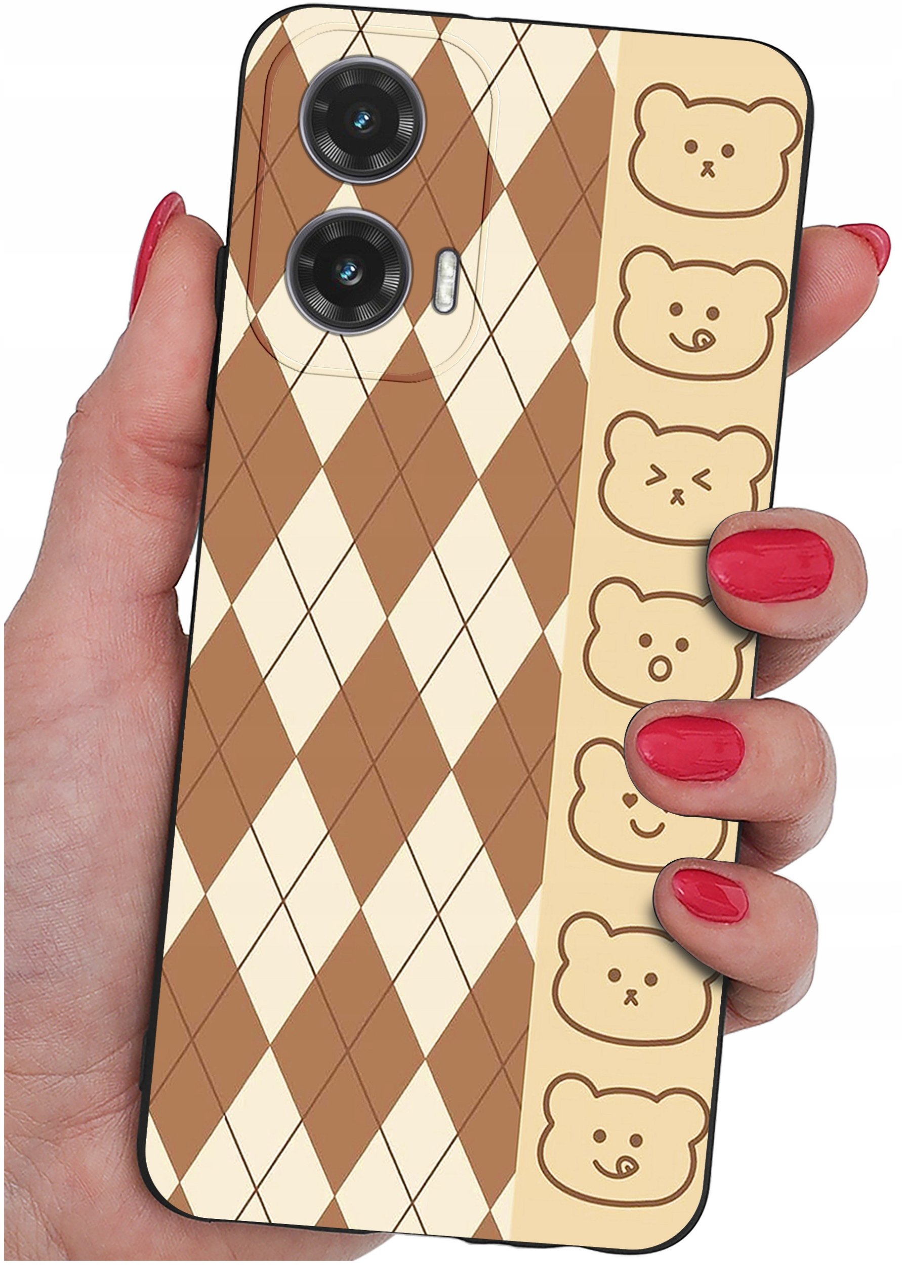 Etui do Motorola Moto G35 5G WZORY |SILIKONOWE MATT CASE + SZKŁO 9H